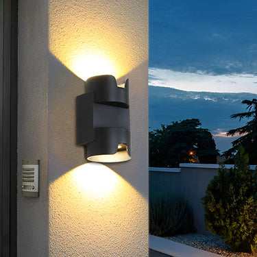 Wasserdichtes Up- und Down-Licht LED Schwarz Moderne Wandfluter Licht Wandleuchte