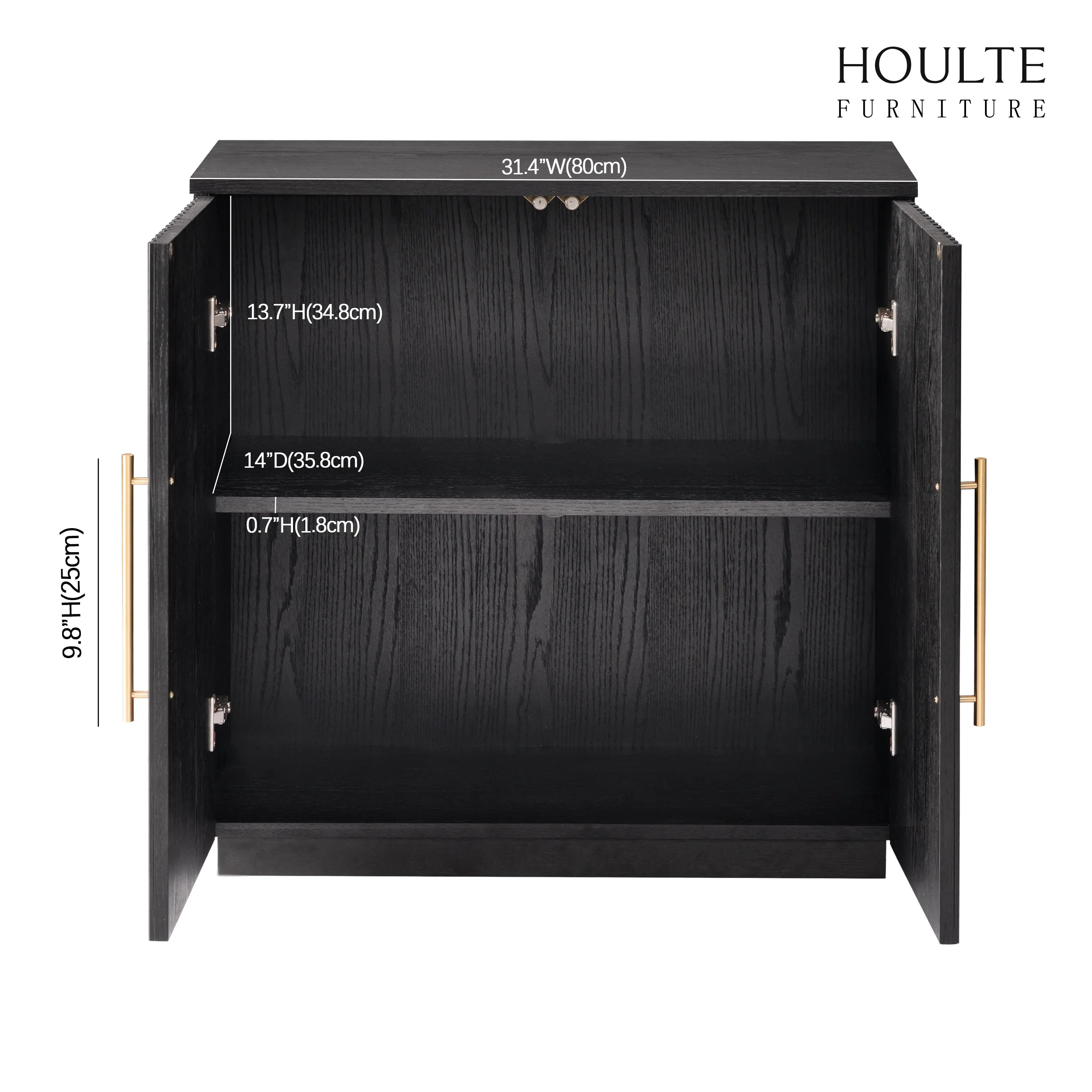 Holt 63″ Medienkonsole aus Eiche (2er-Set) 