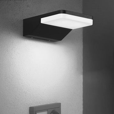 Rechteckige kreative LED wasserdichte schwarze moderne Außenwandleuchten Beleuchtung