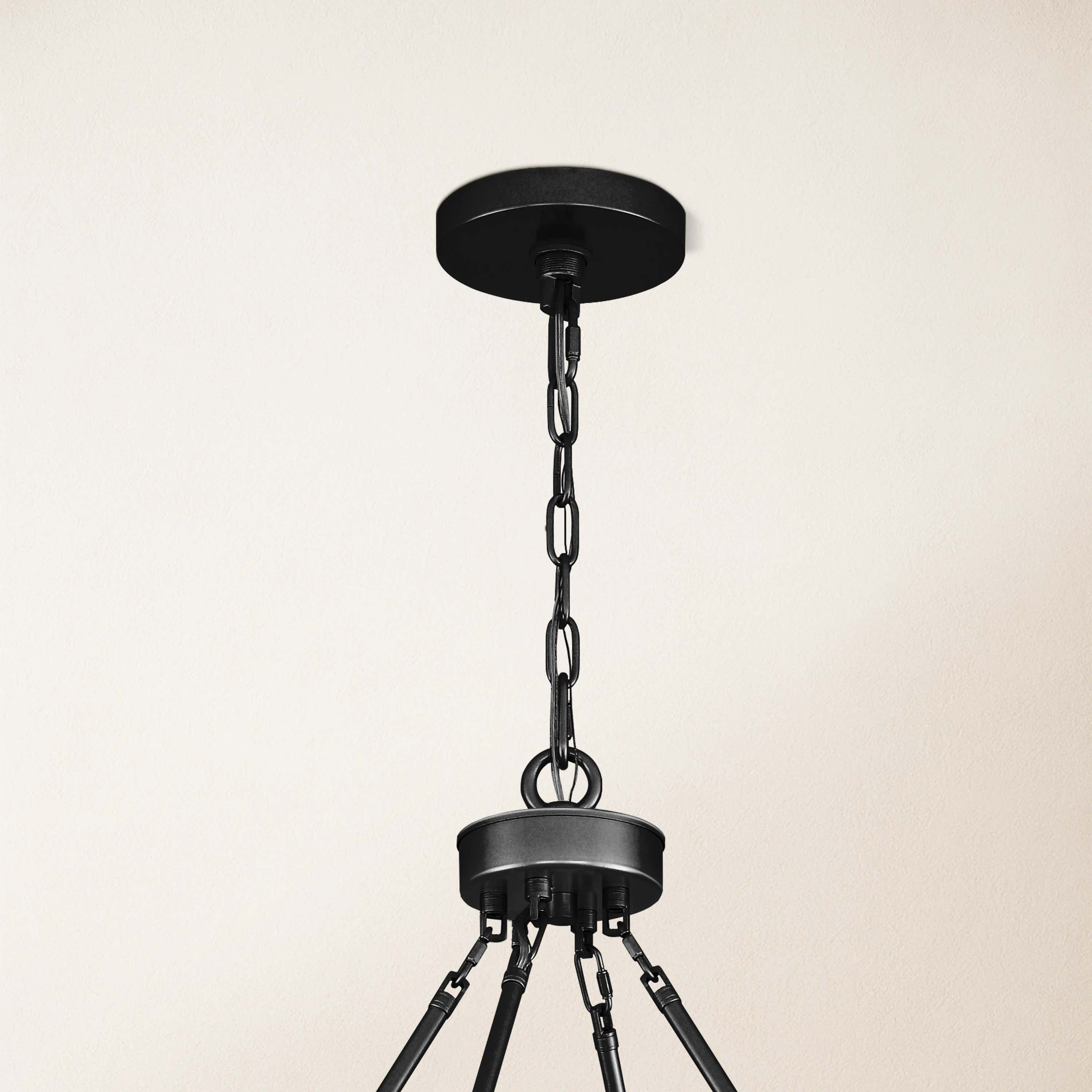 Vellum Crystal Round Chandelier 59"D#Finish_Black