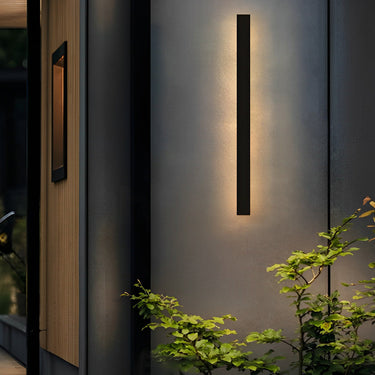 Minimalistische lange lineare LED wasserdicht schwarz moderne Solar Wandleuchte Beleuchtung