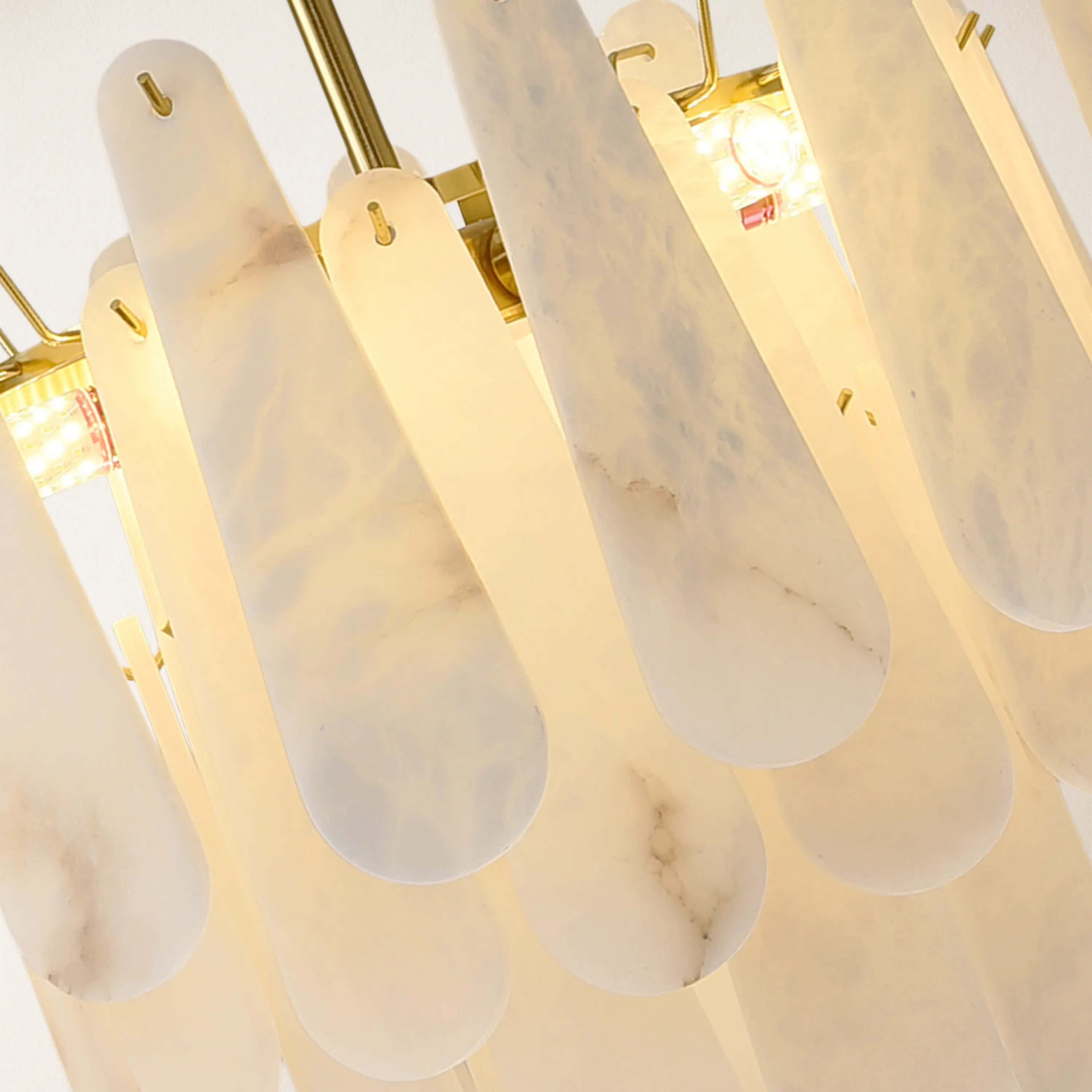 Caldera Alabaster Round Chandelier 22"