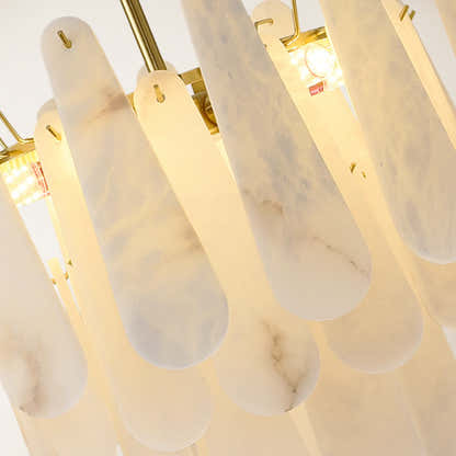 Caldera Alabaster Round Chandelier 22"