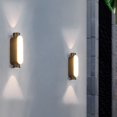 Wasserdichte LED-Auf- und Ablichter Schwarze moderne Außenwandleuchte