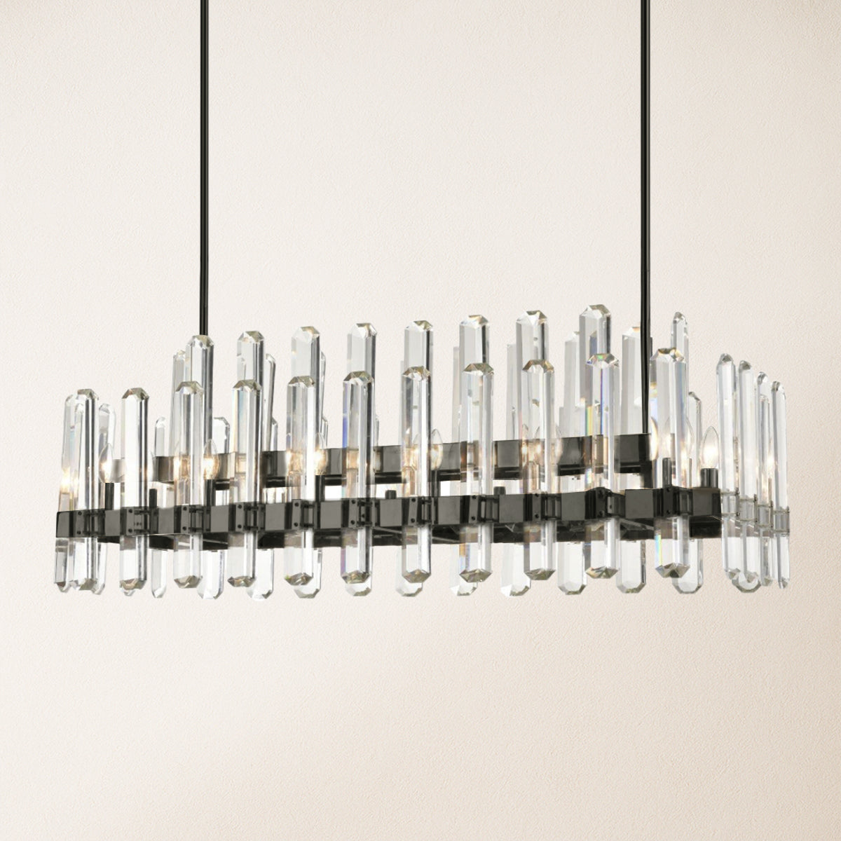 Clarion Rectangular Chandelier 48"L