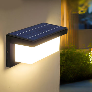 Rechteckige wasserdichte Lichtsteuerung Induktions-Schwarz-moderne Solarleuchter