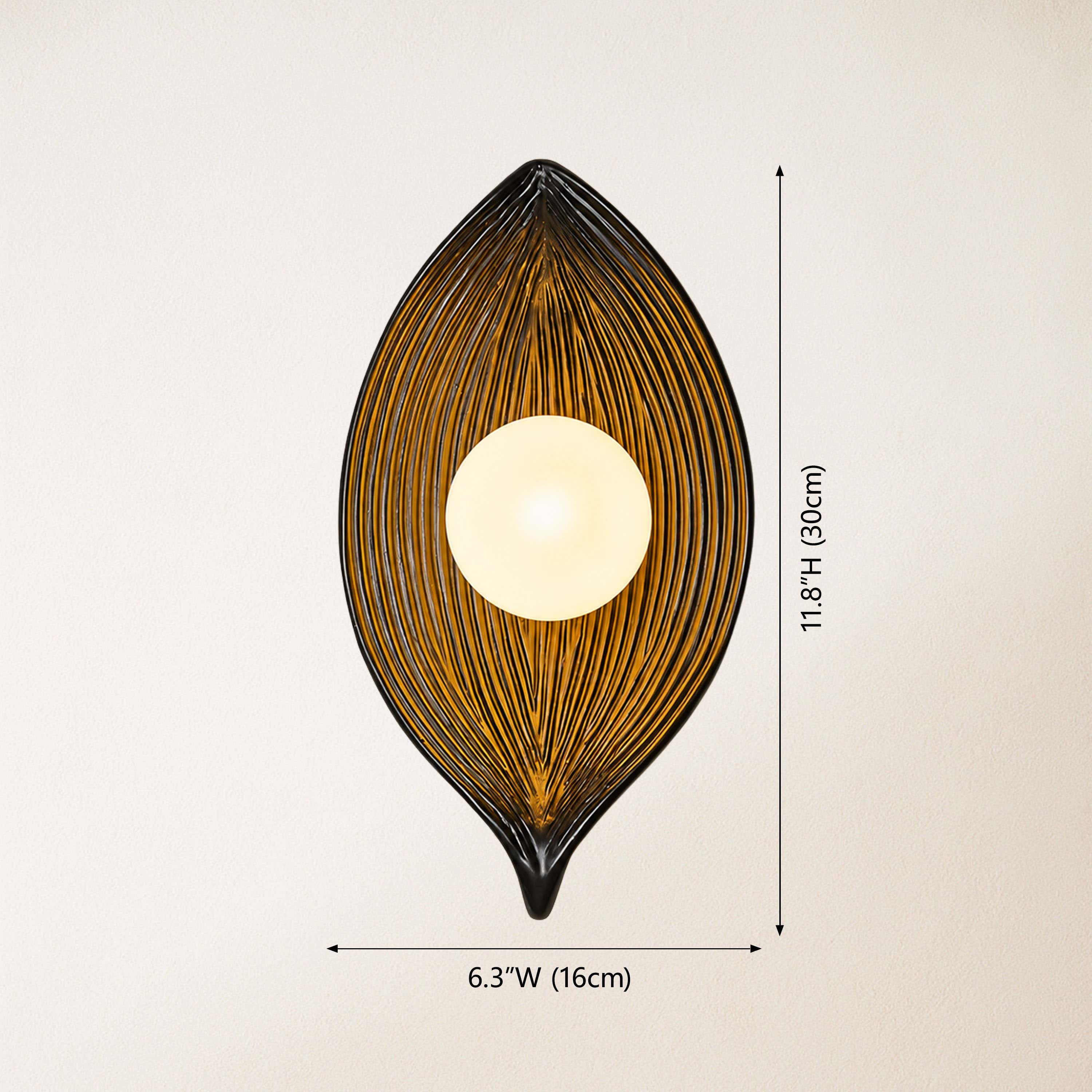 Sylvara Resin Leaf Wall Sconce