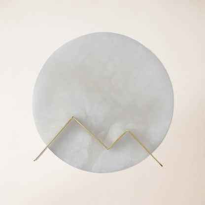 M Letter Alabaster Dish Wall Sconce 7.9"D