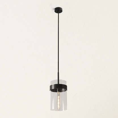 Armature Round Glass Pendant 8"D#Finish_Black