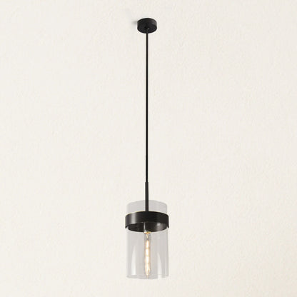 Armature Round Glass Pendant 8"D#Finish_Black