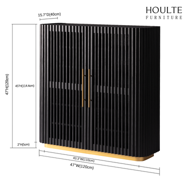 Holton 47"H Eichenholz-Aufbewahrungsschrank