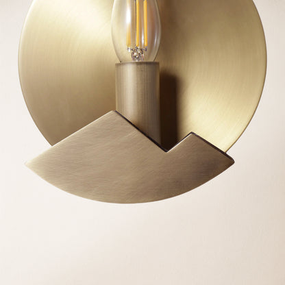 Egwent Alabaster Brass Sconce 7.9"D