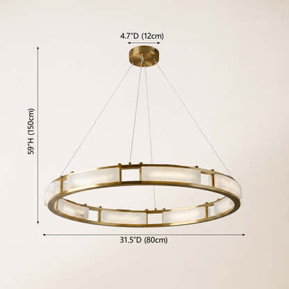 Serenique Qatar Alabaster Round Chandelier
