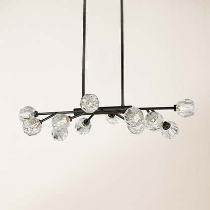 Parisian Crystal Linear Chandelier 48"L