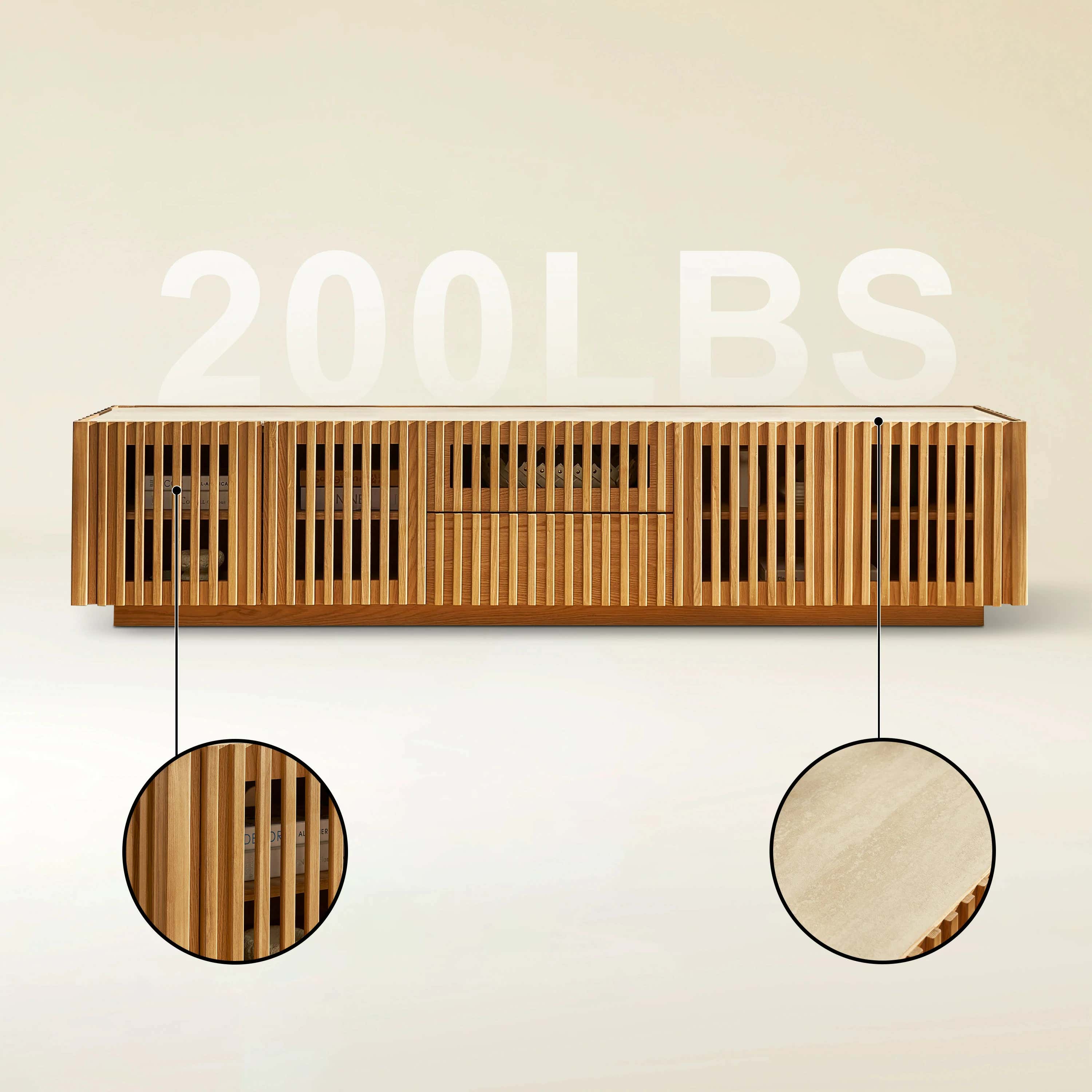 Isla Oak Medienkonsole 80"