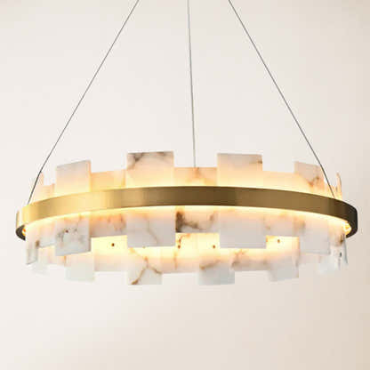 Calia Halo Alabaster Round Chandelier