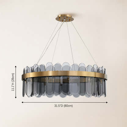 Prismora Glass Round Chandelier
