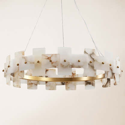 Calia Halo Alabaster Round Chandelier