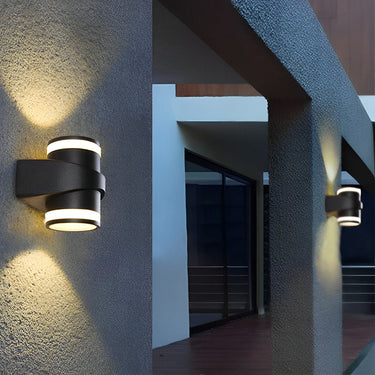 Round Up und Dawn Light LED wasserdichte schwarze Außenwandfluter