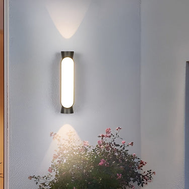 Wasserdichte LED-Auf- und Ablichter Schwarze moderne Außenwandleuchte