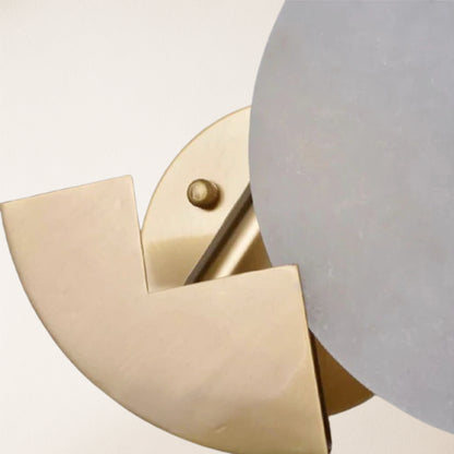 Egwent Alabaster Brass Sconce 7.9"D