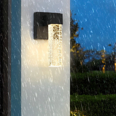 Wasserdichte LED 10W Kristall Schwarz Moderne Außenwandleuchte Außenleuchten