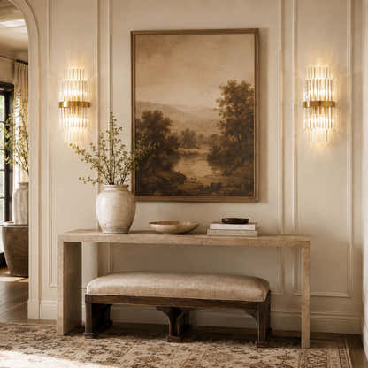 Oryana Crystal Icicle 2-Tier Wall Sconce 7.9"