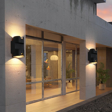 Wasserdichtes Up- und Down-Licht LED Schwarz Moderne Wandfluter Licht Wandleuchte