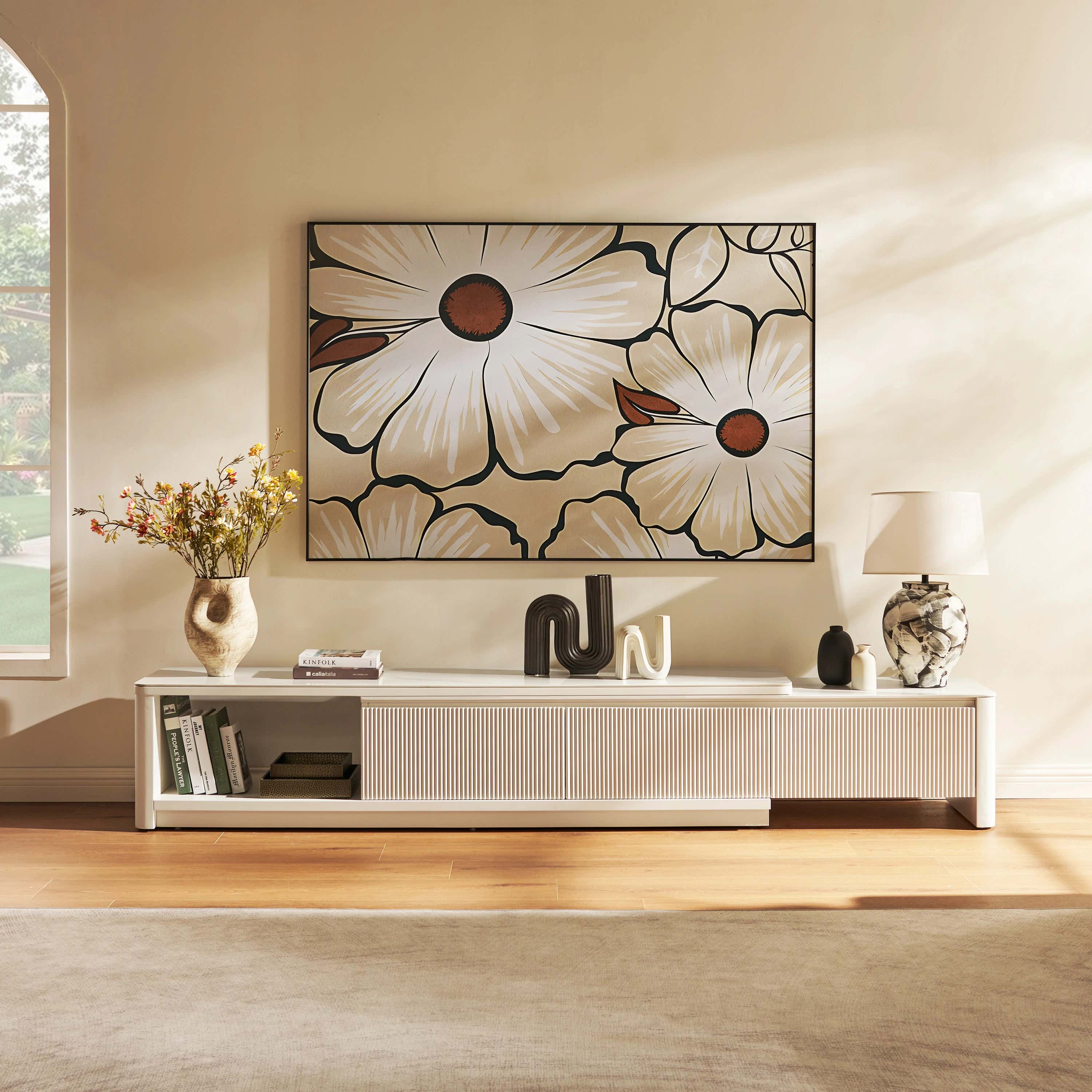 Celia Burnt Stone Media Console 71"