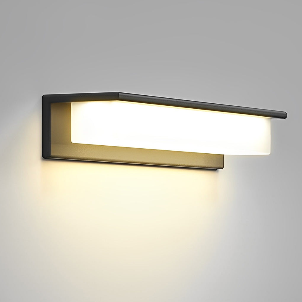 Minimalistische rechteckige wasserdichte LED-moderne Solar-Wandleuchte Außenleuchten