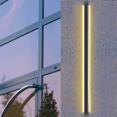 Lange lineare LED-wasserdichte schwarze minimalistische Außenwandleuchten Außenleuchten