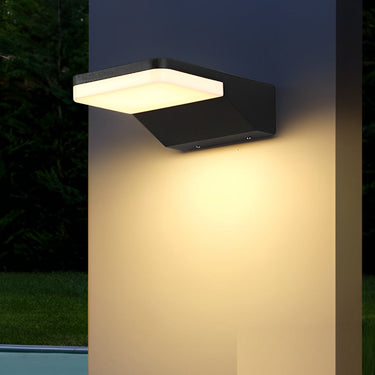Rechteckige kreative LED wasserdichte schwarze moderne Außenwandleuchten Beleuchtung