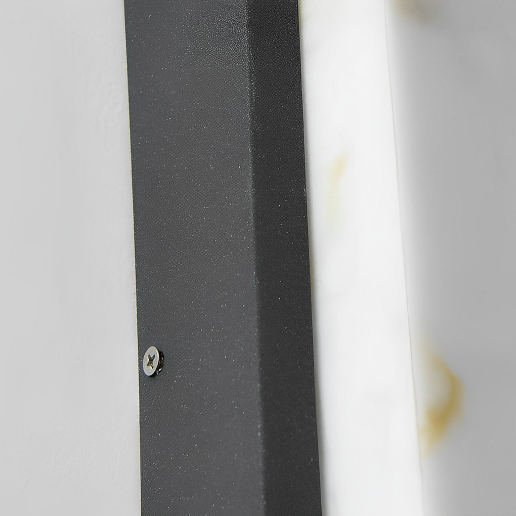 Rechteckige wasserdichte schwarze moderne Außenwandleuchten aus Metall