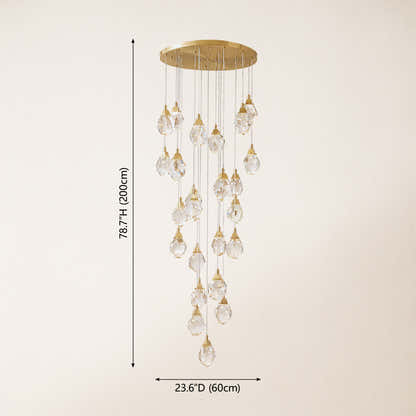 Aurelium Crystal Staircase Round Chandelier