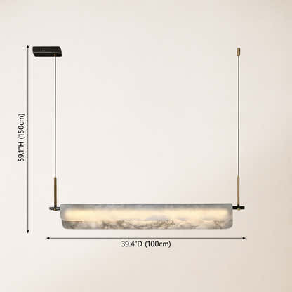 Seranova Alabaster Dining Linear Chandelier