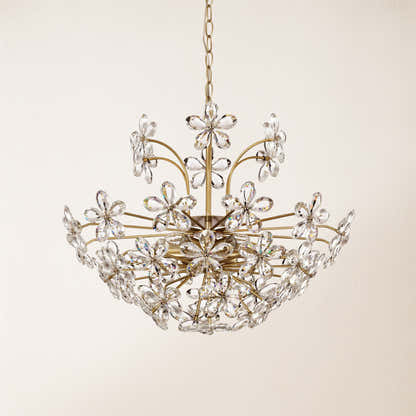 Liora Crystal Bloom Round Chandelier