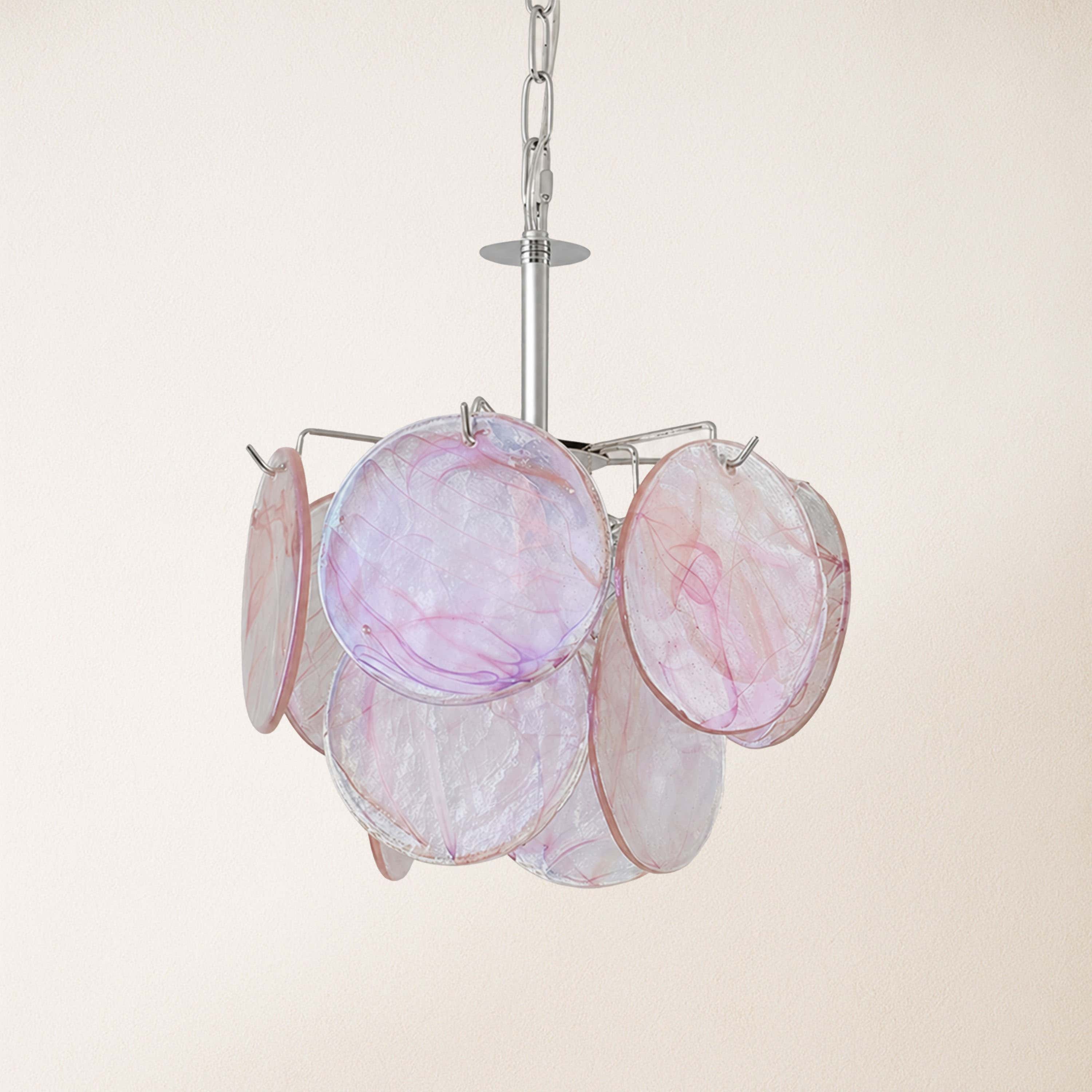 Murello Murano Disc Glass Round Chandelier