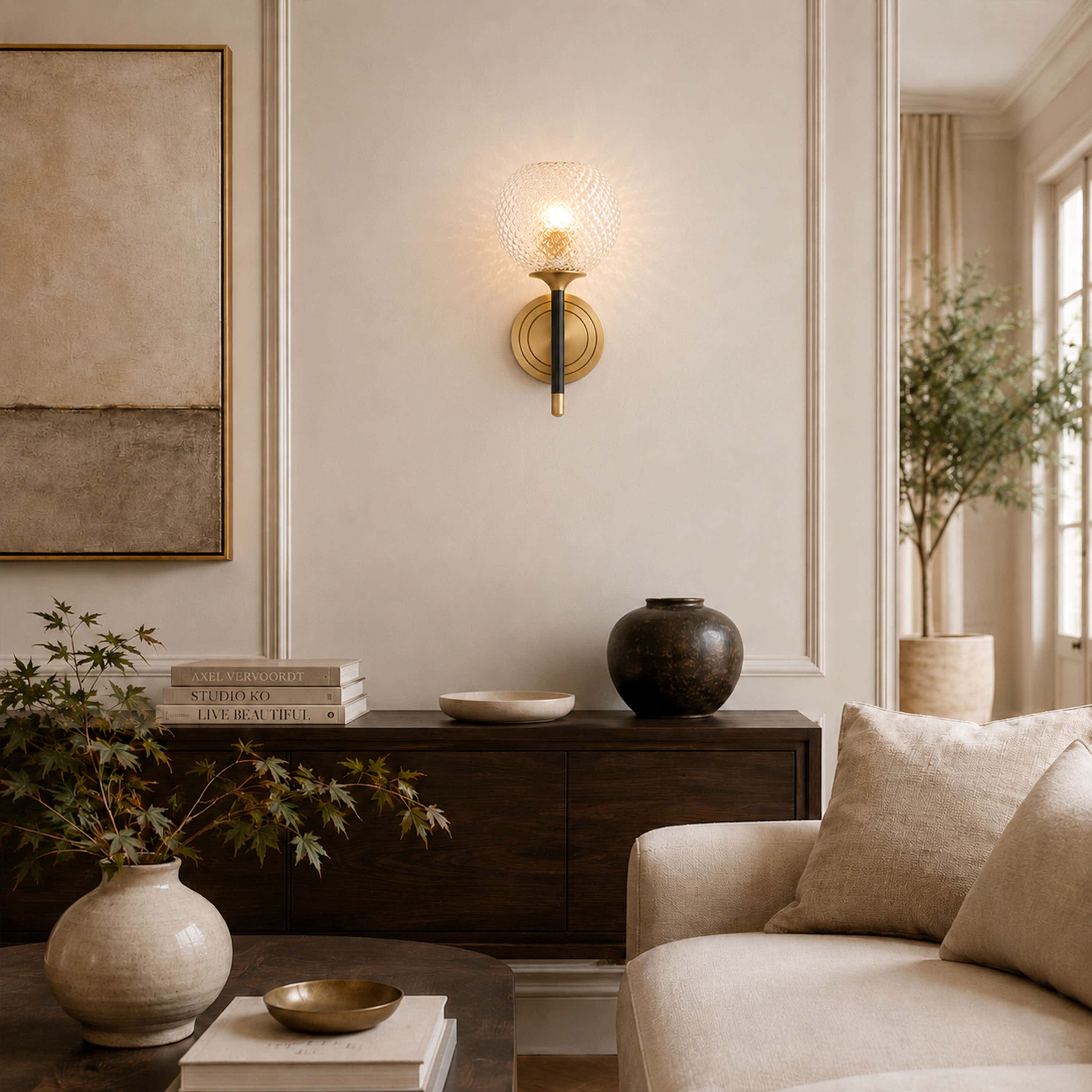 Telara Lattice Glass Wall Sconce