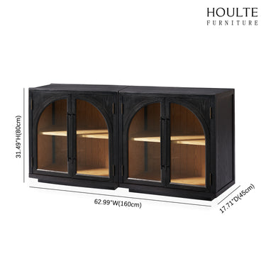 Alvar Arched 63″ Medienkonsole aus Eiche (2er-Set)