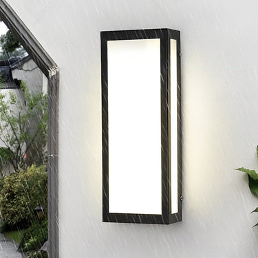 Rechteckige LED wasserdichte schwarze moderne Außenleuchte für den Außenbereich