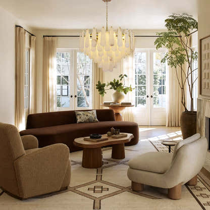 Caldera Alabaster Round Chandelier 32"