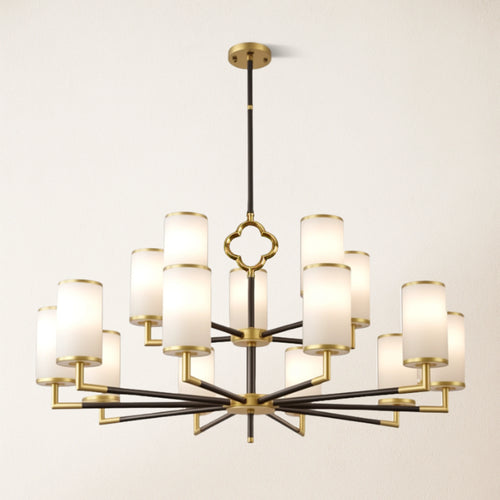 Moral Multi-layer Branda Alabaster Round chandelier 41"D