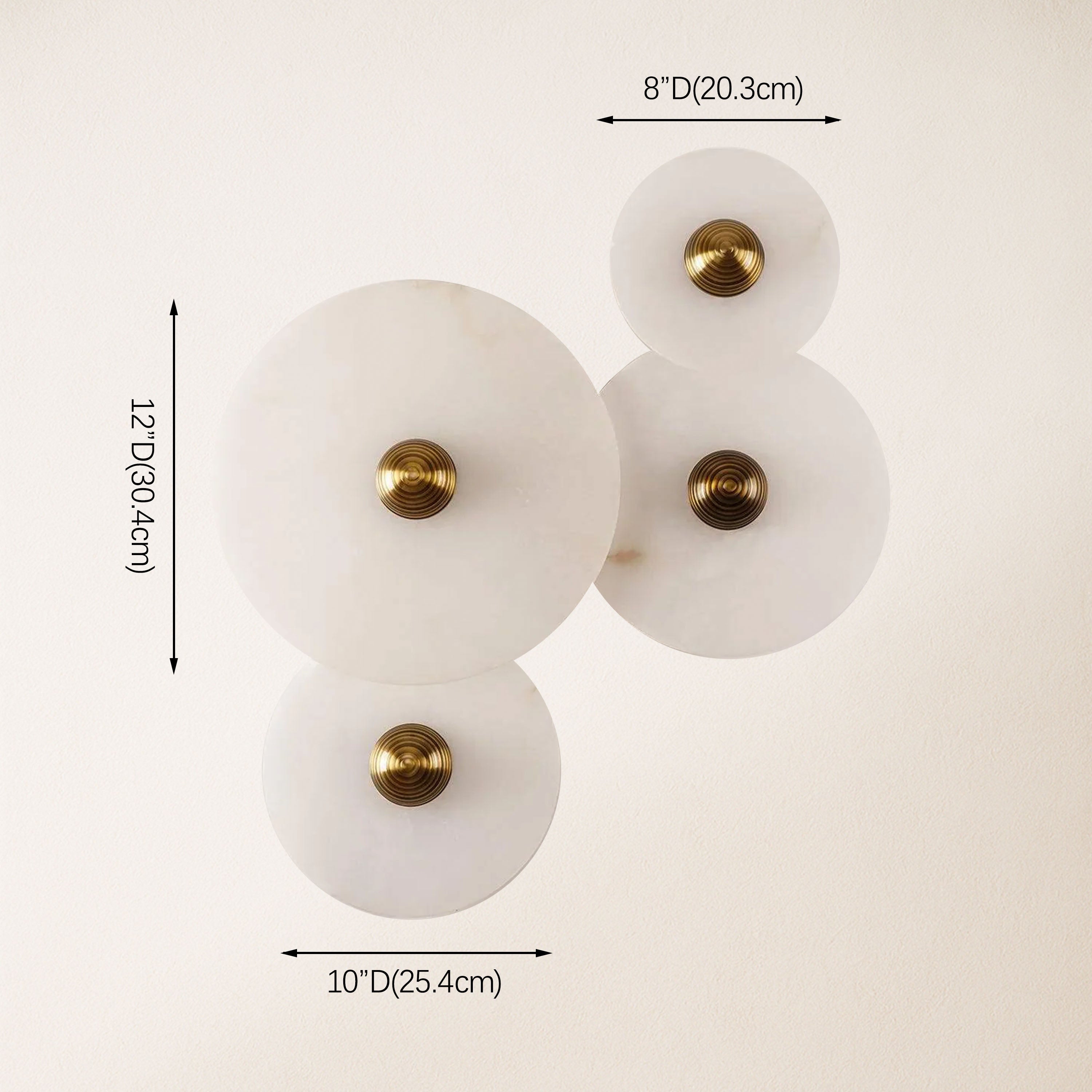 Miles Alabaster 4-Light Wall Composition