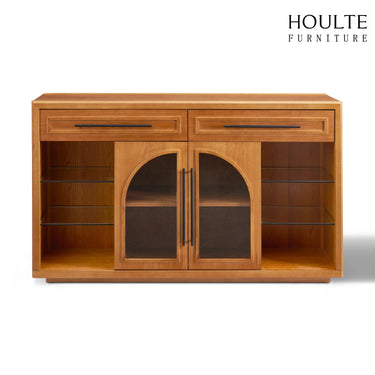 Alvar Sideboard aus gewölbtem Glas aus Eiche, 160 cm breit