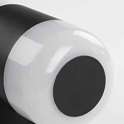 Rundes Up- und Down-Licht, wasserdichte, schwarze, moderne LED-Außenwandleuchte