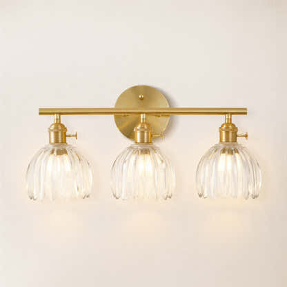 Orbixa Clear Glass 3-Lights Wall Sconce 18.8"W