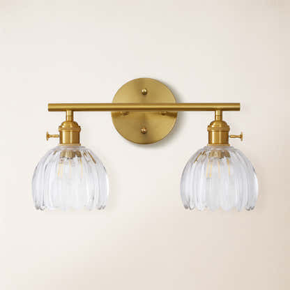 Orbixa Clear Glass 2-Lights Wall Sconce 15"W