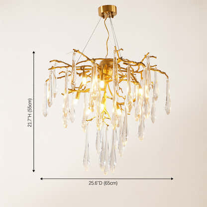 Aurevia Crystal Branch Round Chandelier