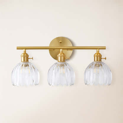 Orbixa Clear Glass 3-Lights Wall Sconce 18.8"W
