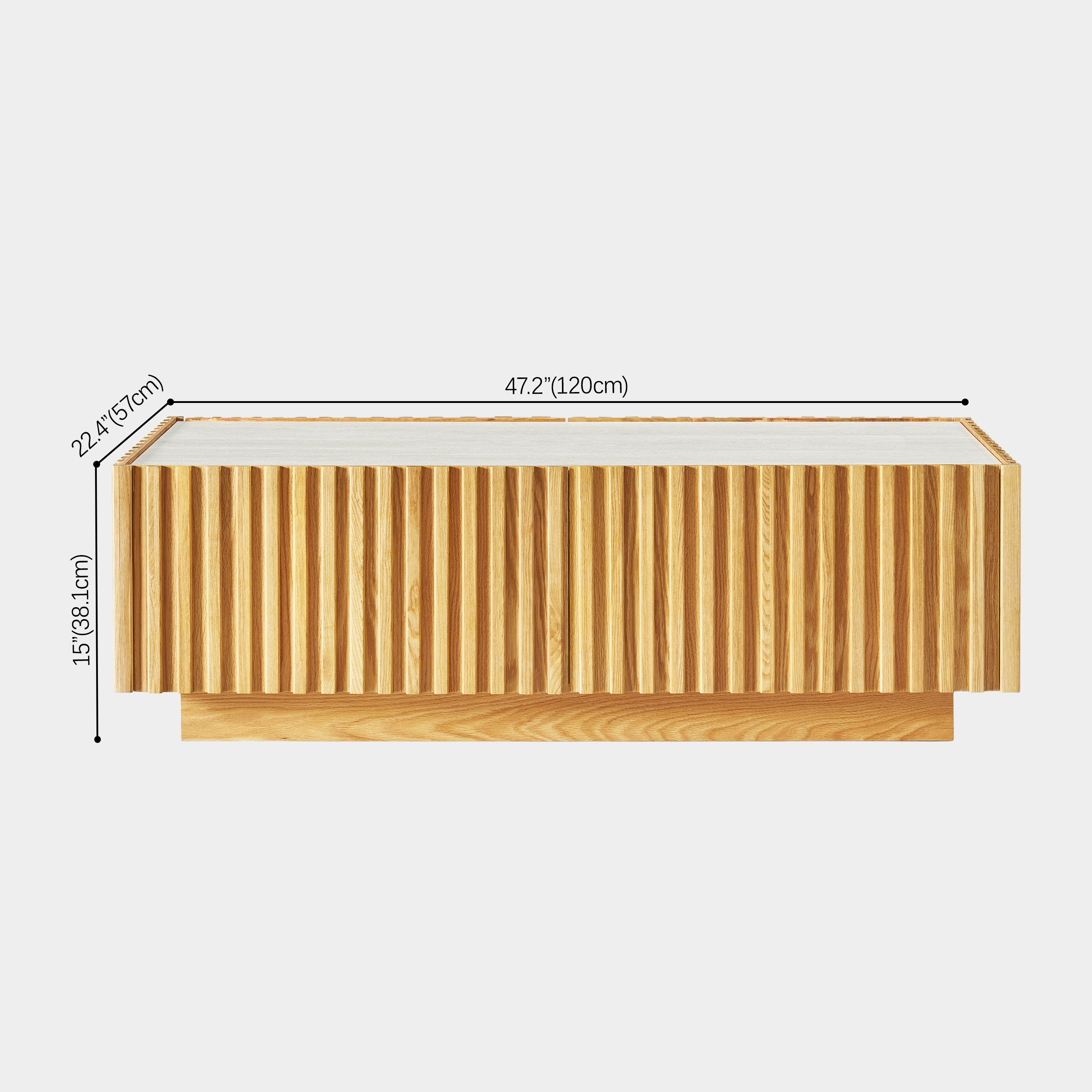 Rechteckiger Couchtisch Isla aus Eiche, 119 cm